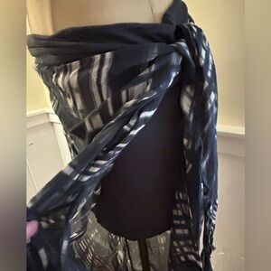 Bailey 44 Black Skirt Sheer Chiffon Overlay Stretch